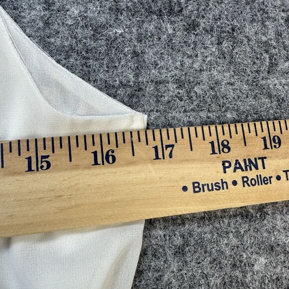 ANTHROPOLOGIE Pins and Needles Dress Women Medium Cream Sparkle Lace Stretch - Picture 13 of 14